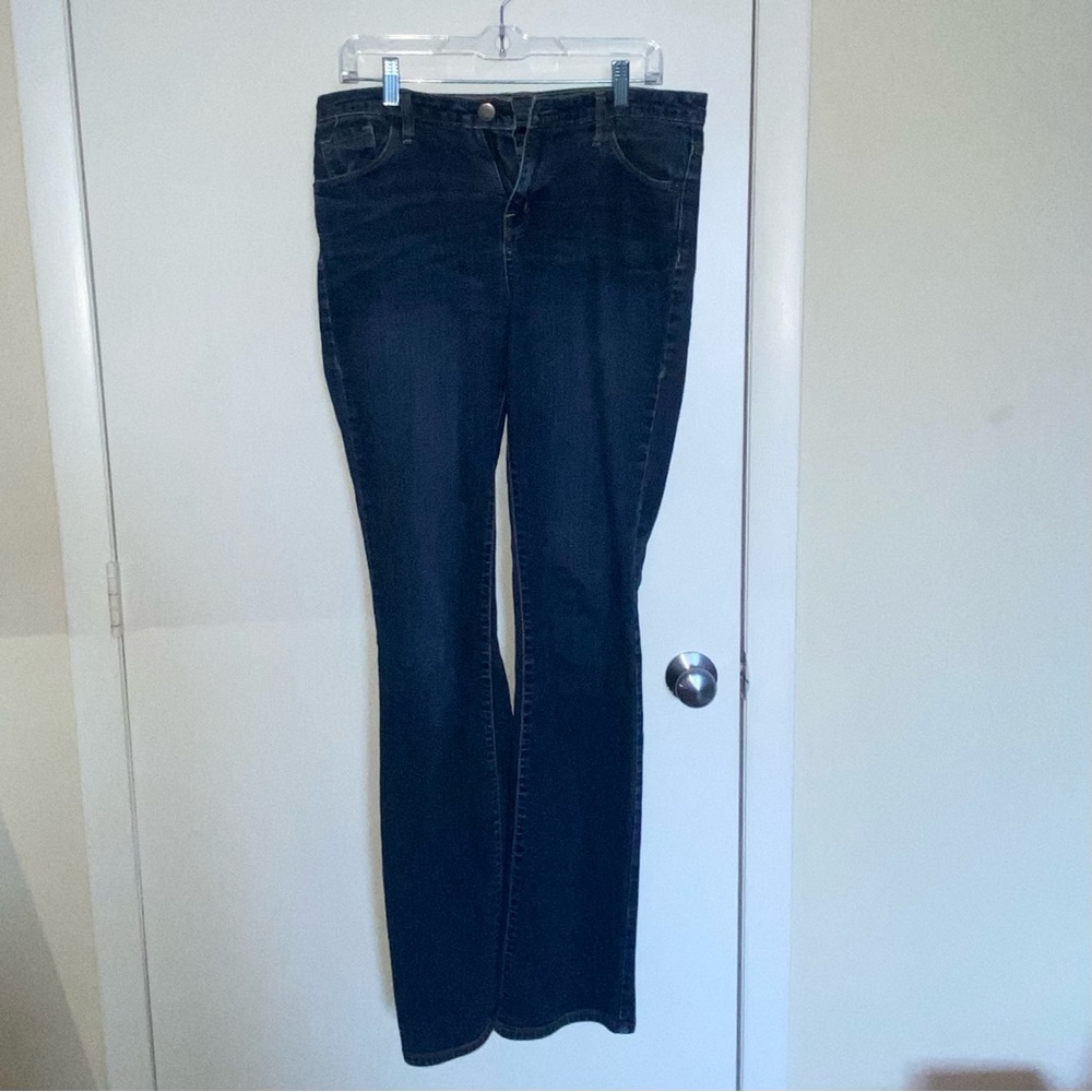 Curvy bootcut size 8 jeans. Med-dark blue. Great condition!